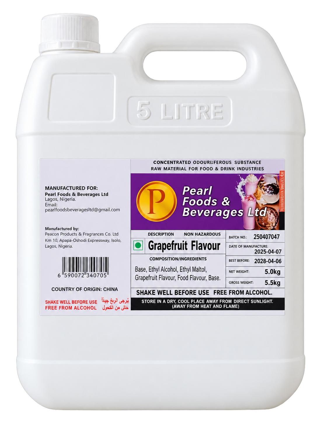 Grape fruit flavour