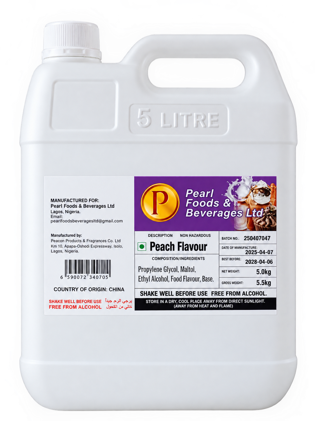 Peach flavour